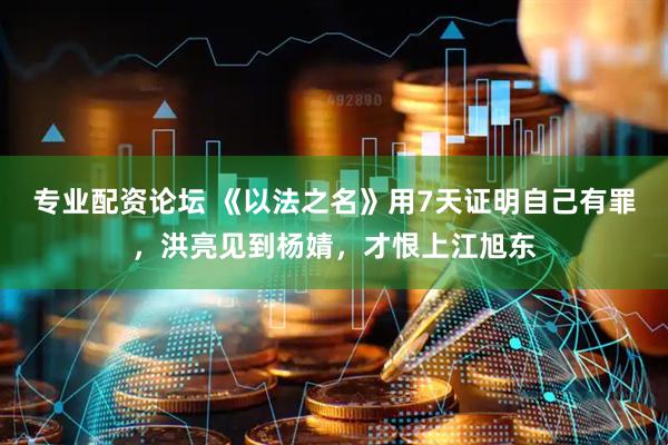 专业配资论坛 《以法之名》用7天证明自己有罪，洪亮见到杨婧，才恨上江旭东